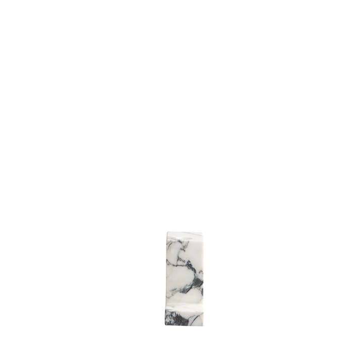 Brett høy lysestake 10,5 x 12,5 cm, Calacatta 101 Copenhagen