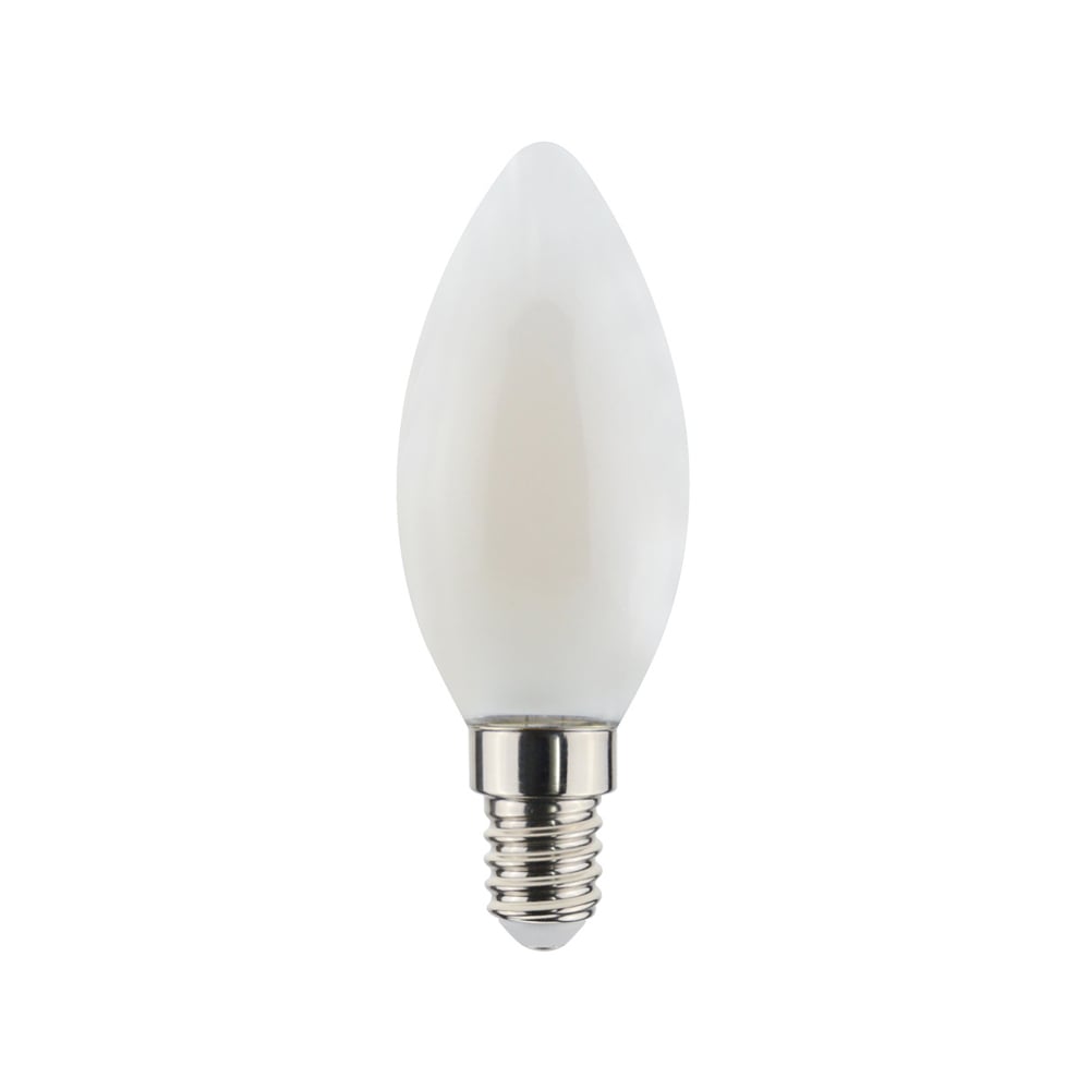 Airam Airam Filament LED kronelys C37 lyspære opal dimbar E14 5W