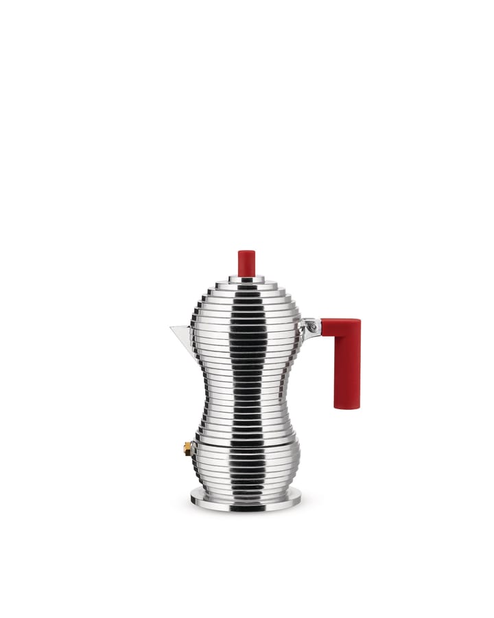 Pulcina espressobrygger 1 kopp - Aluminium-rød - Alessi