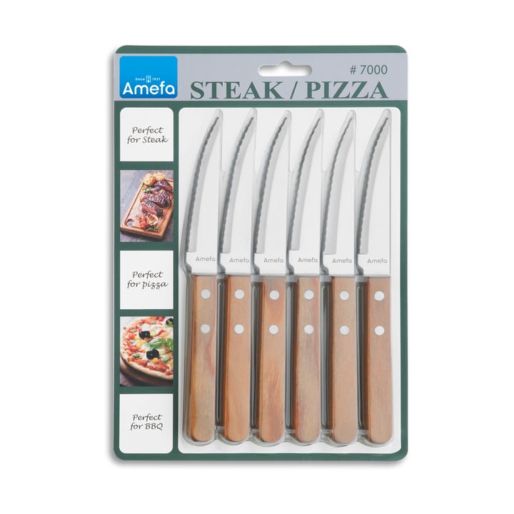 Pizza grillkniv 6-pk, Eik Amefa