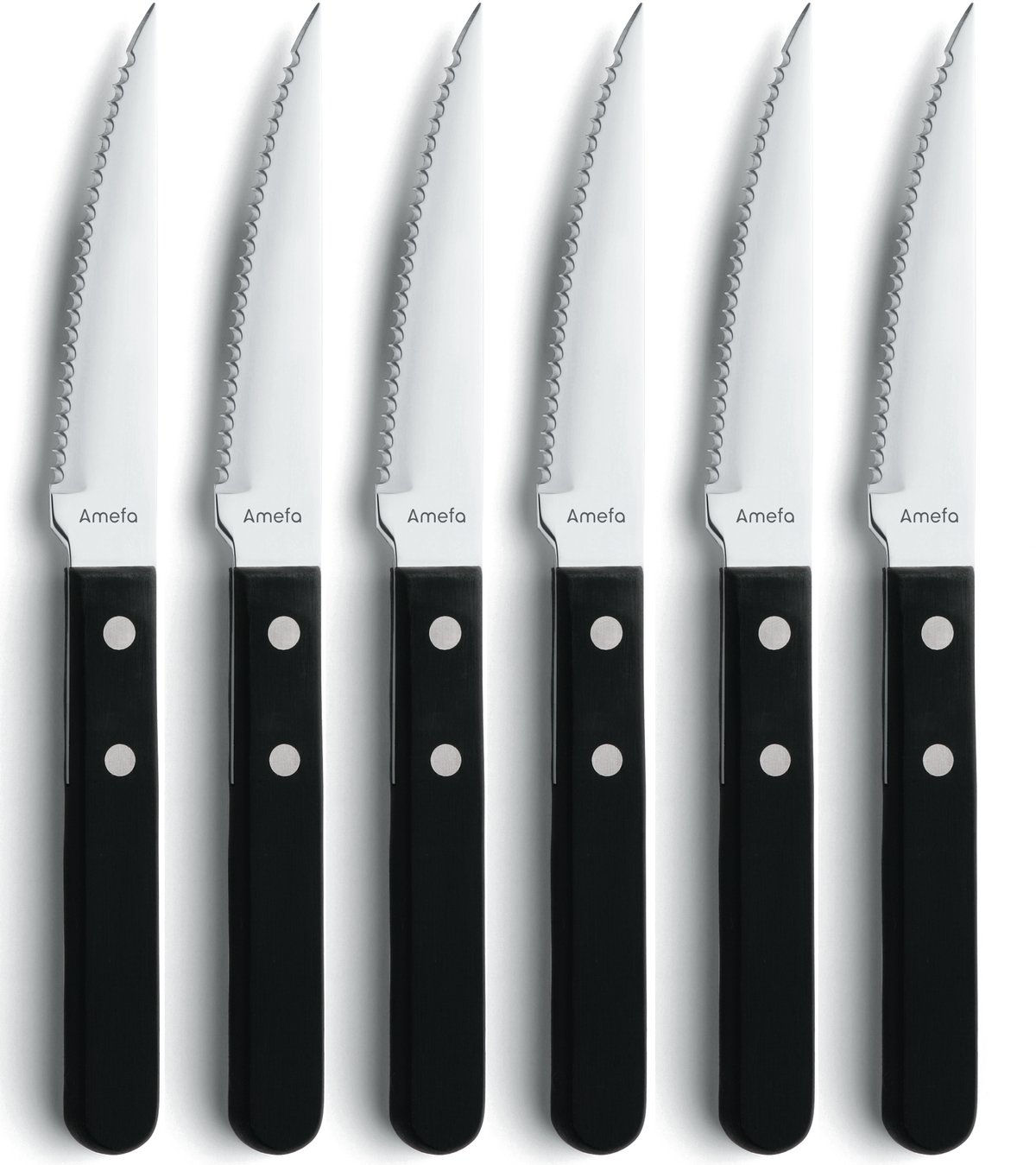 Amefa Pizza Noir grillkniv 6-pakning Svart