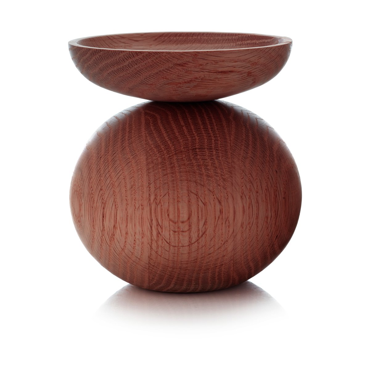 Applicata Shape bowl vase Røkt eik