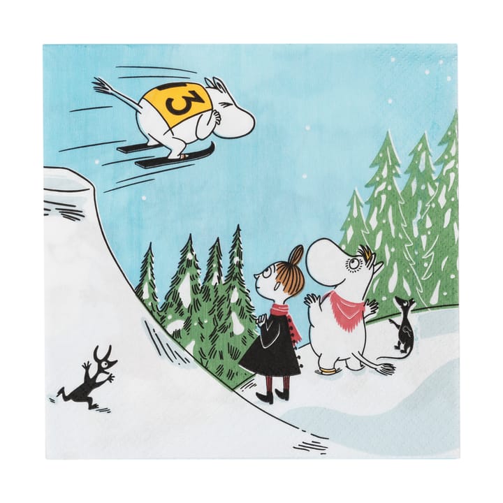 Moomin serviett 33x33 cm, Ski jumping Arabia