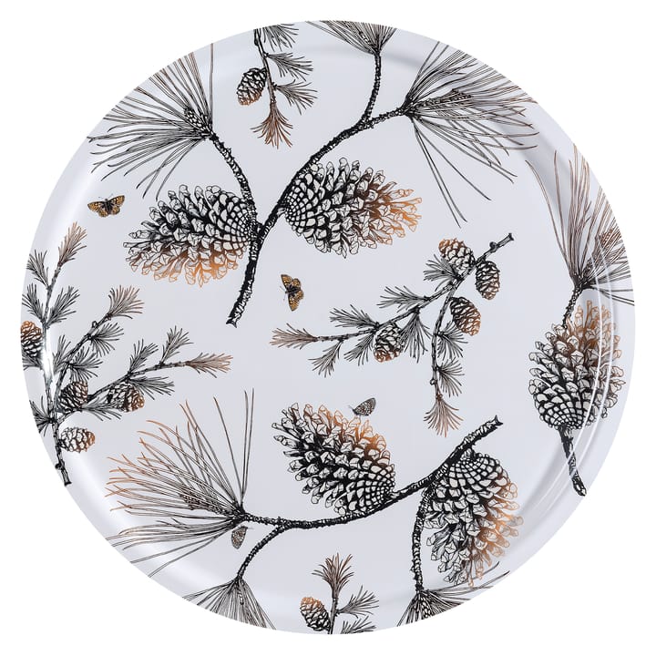 Pine Cone brett Ø 65 cm, Cotton white Åry Home