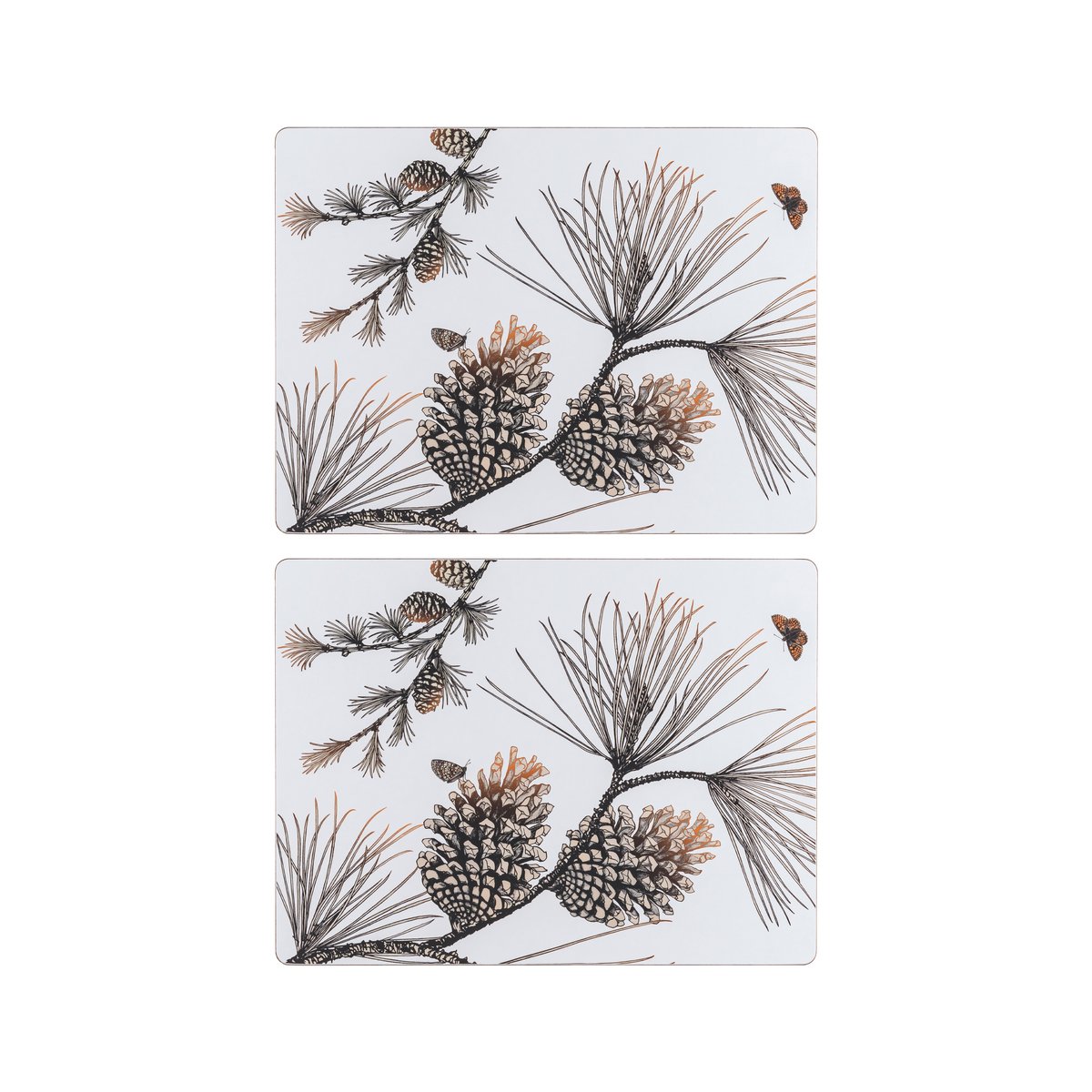 Åry Home Pine Cone spisebrikke 2-pakn. Cotton white