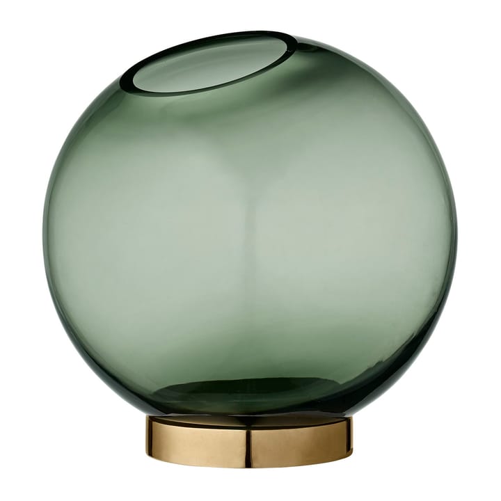Globe vase medium, grønn-messing AYTM