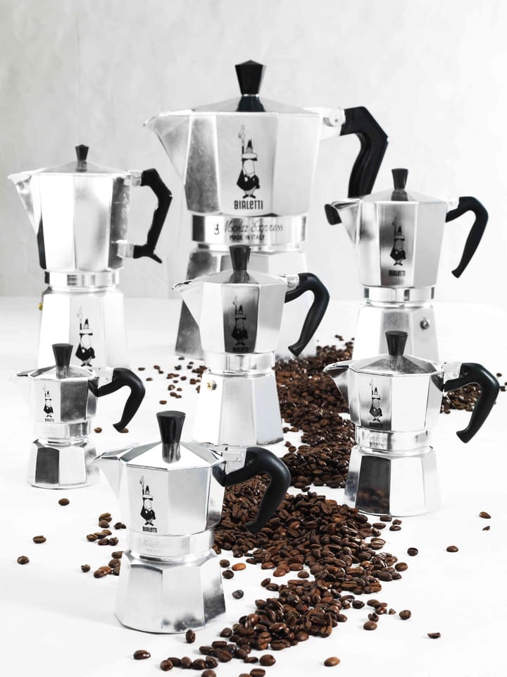 Moka espressokanne 3 kopper, Sølv Bialetti