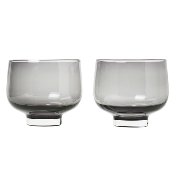 Flow tumblerglass 22 cl 2-stk., Smoke blomus