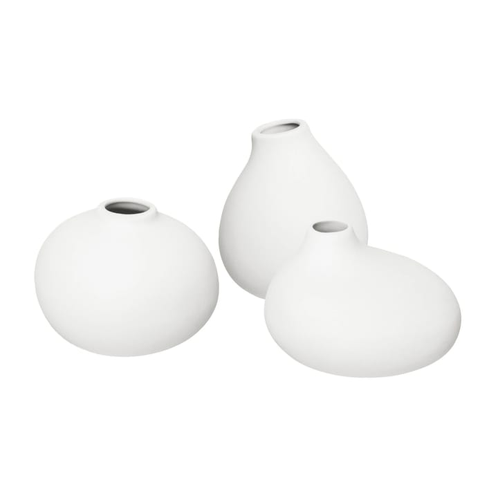 Nona vase 3-pakning - White - Blomus