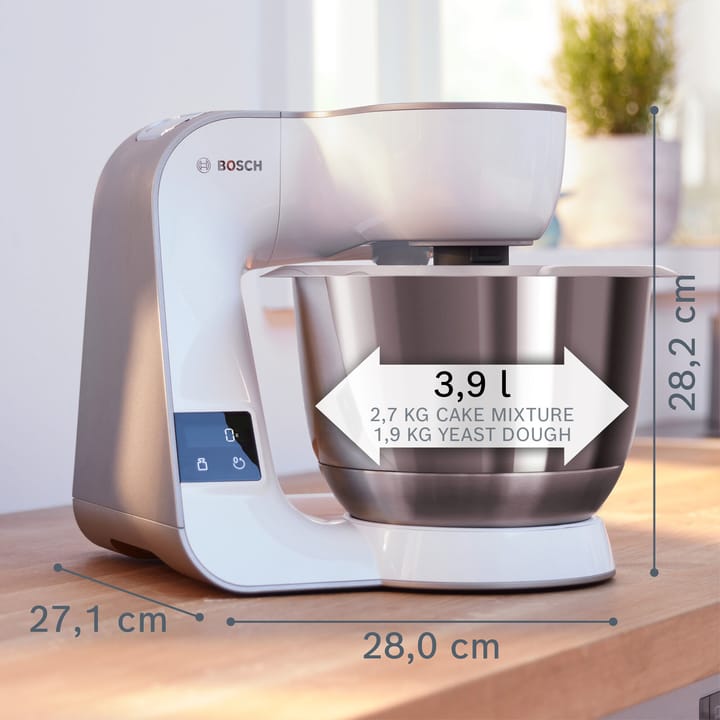  Bosch Serie 4 MUM5XW20 kjøkkenmaskin med vekt 1000W, Hvit champagne Bosch