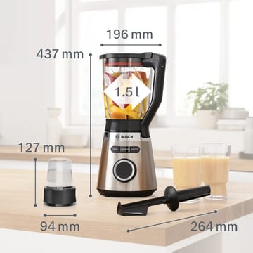 Bosch Serie 4 VitaPower MMB6386M blender sett 1200W - Rustfritt stål - Bosch