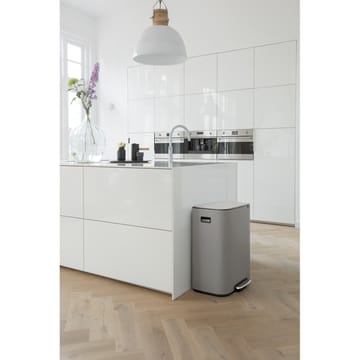 Bo bin pedalbøtte 2x30 L - Mineral concrete grey - Brabantia