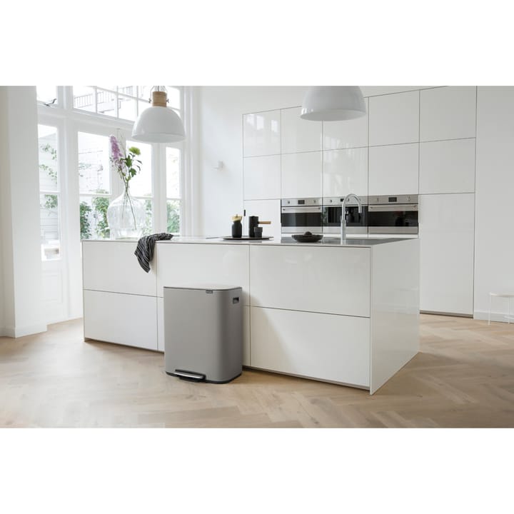 Bo bin pedalbøtte 2x30 L, Mineral concrete grey Brabantia