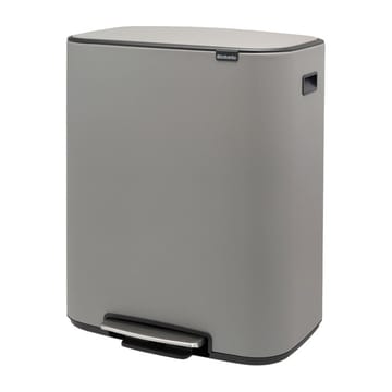 Bo bin pedalbøtte 2x30 L - Mineral concrete grey - Brabantia