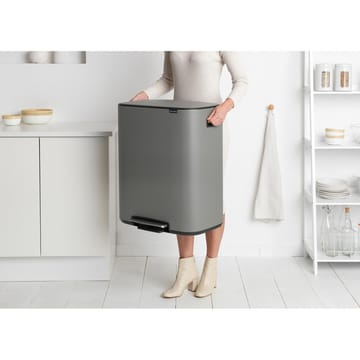 Bo bin pedalbøtte 2x30 L - Mineral concrete grey - Brabantia