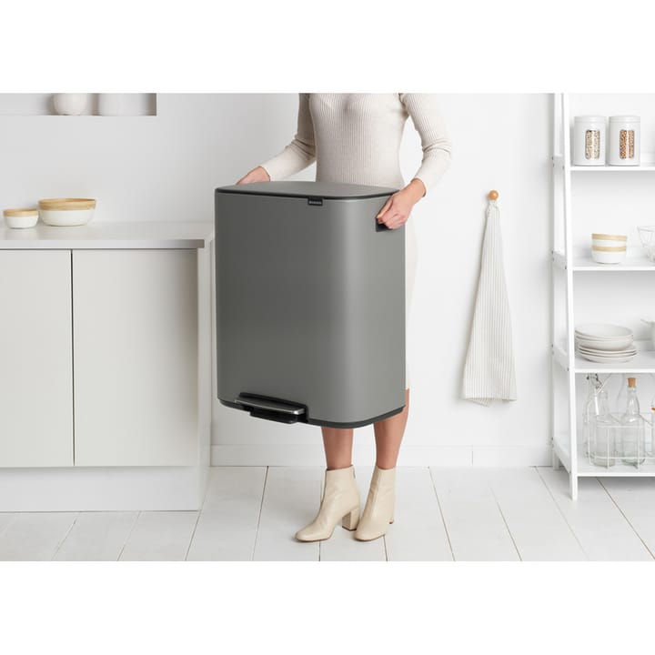 Bo bin pedalbøtte 2x30 L, Mineral concrete grey Brabantia