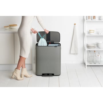 Bo bin pedalbøtte 2x30 L - Mineral concrete grey - Brabantia