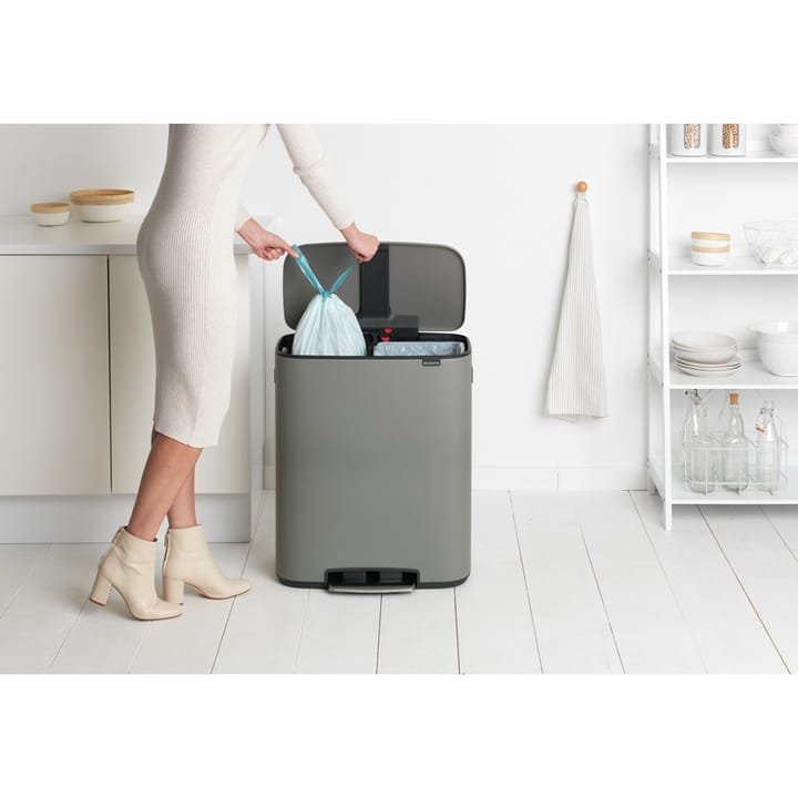 Bo bin pedalbøtte 2x30 L, Mineral concrete grey Brabantia