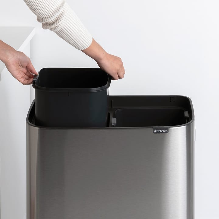 Bo touch bin high 2 x 30 L, Mattbørstet stål Brabantia