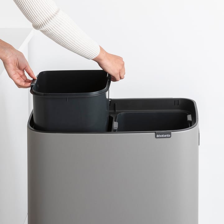 Bo touch bin high 2 x 30 L, Mineral concrete grey Brabantia