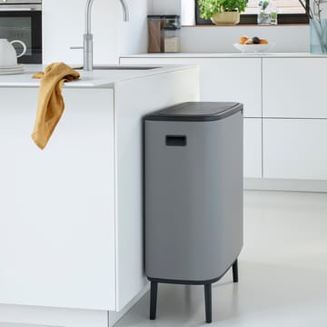 Bo touch bin high 2 x 30 L - Mineral concrete grey - Brabantia