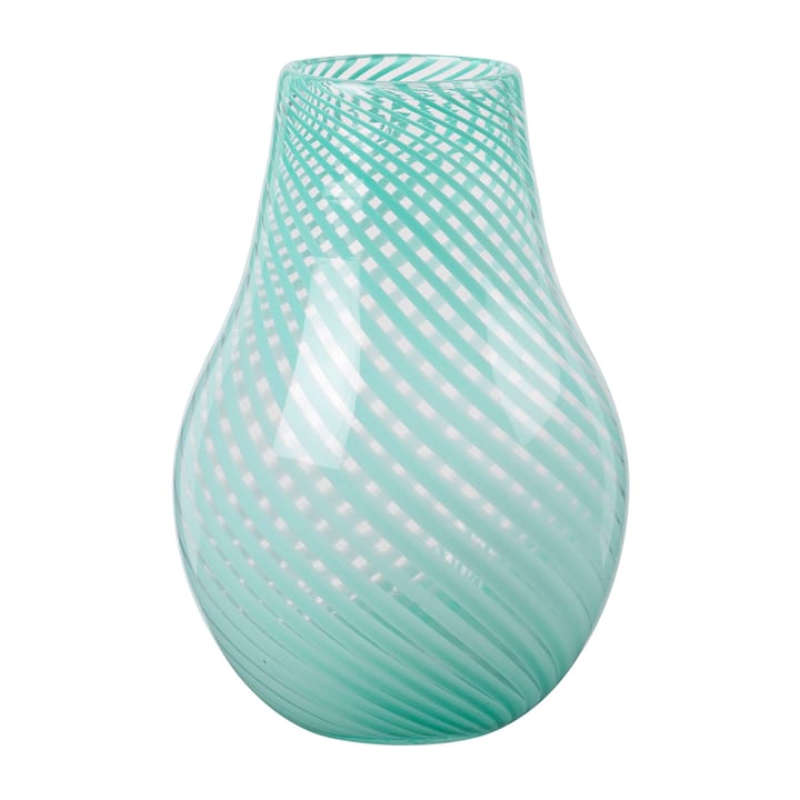 Ada Cross Stripe vase 22,5 cm, Light turquoise Broste Copenhagen