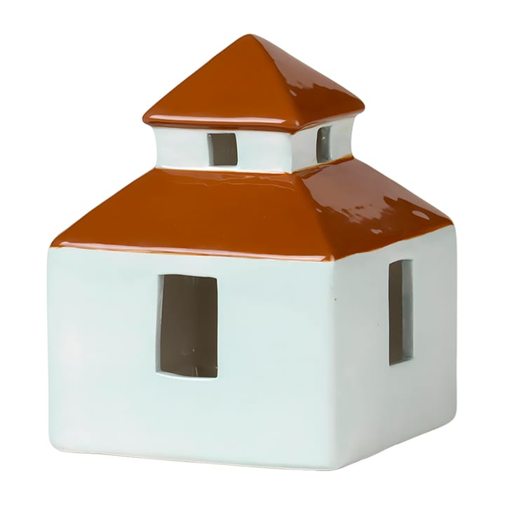 Bo dekorationshus 13,2x18 cm, Light turquoise-caramel brown Broste Copenhagen