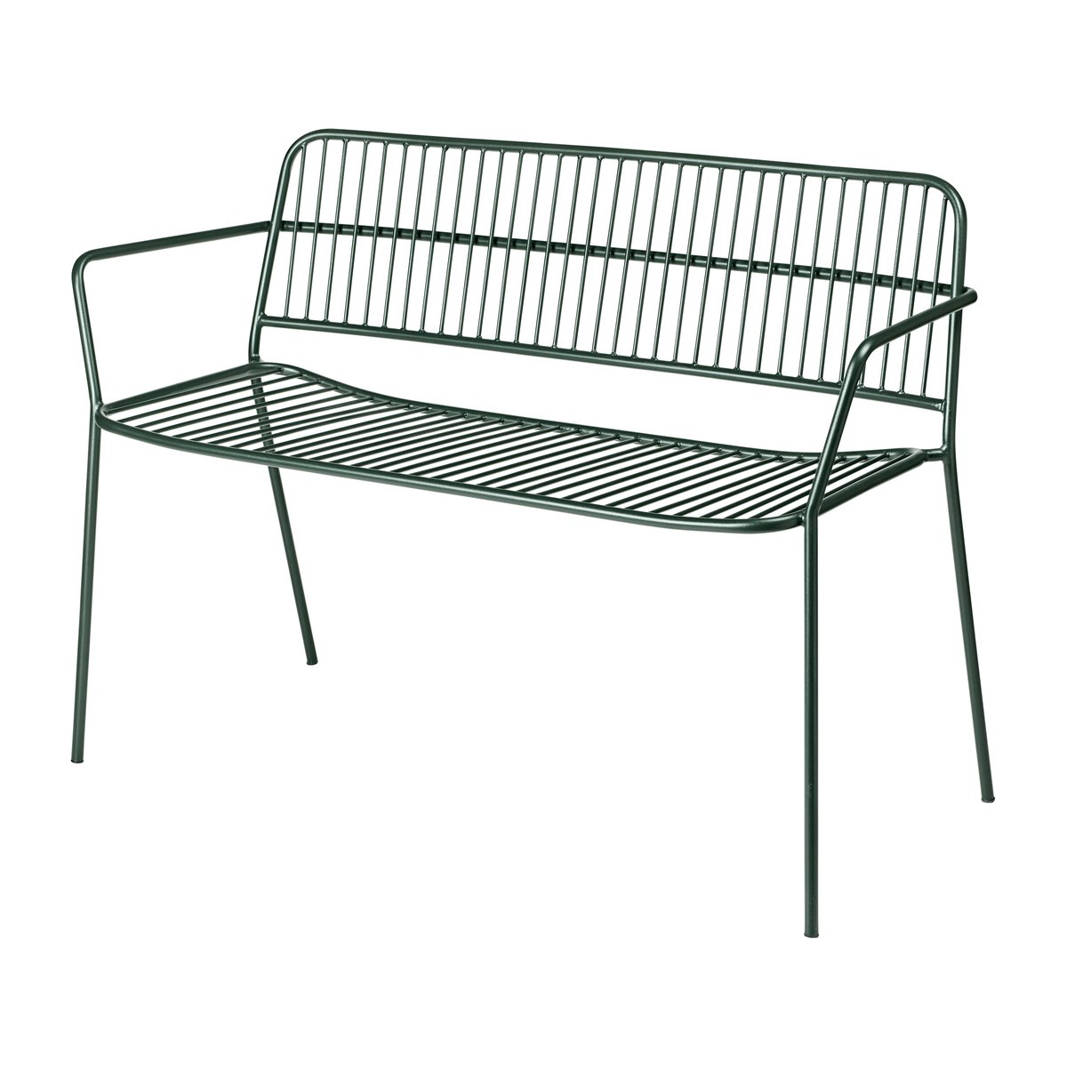 Broste Copenhagen Eden benk med armlene Forest green