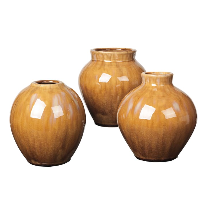 Ingrid keramikvase 14,5 cm 3-stk., Apple cinnamon Broste Copenhagen