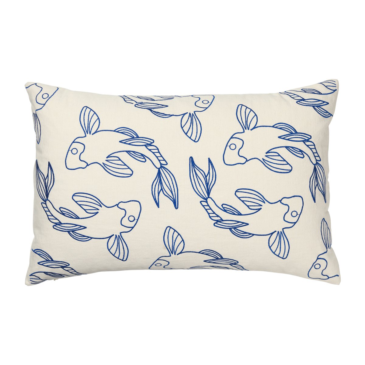 Broste Copenhagen Koi putetrekk 40 x 60 cm Intense blue