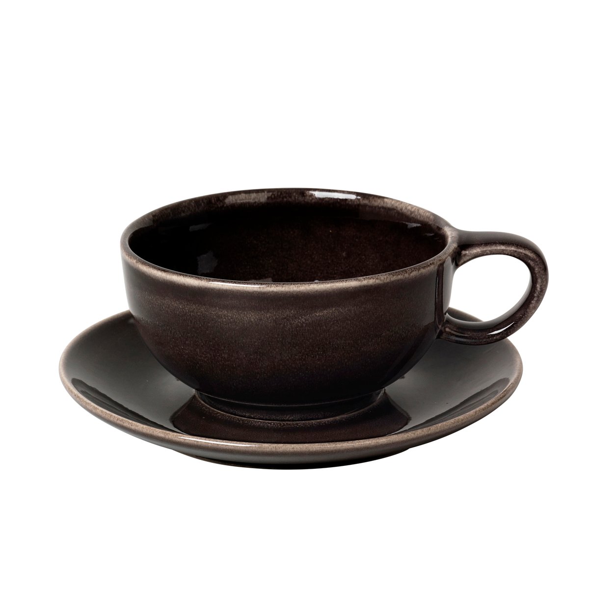 Broste Copenhagen Nordic Coal tekopp med asjett 5,8 cm