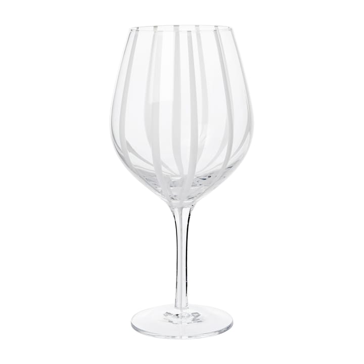 Stripe rødvinsglass 65 cl, Clear-white stripes Broste Copenhagen