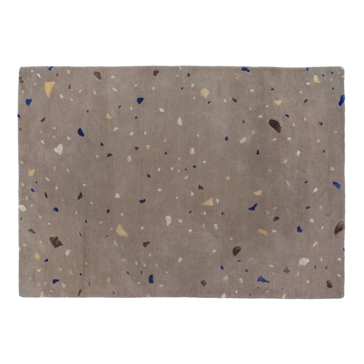 Broste Copenhagen Terrazzo ullteppe 140×200 cm Carafe brown-blue spot