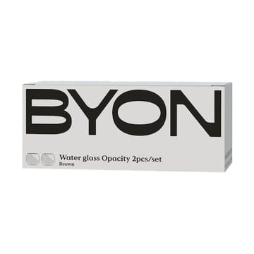 Opacity vannglass 22 cl 2-pk - Brun - Byon