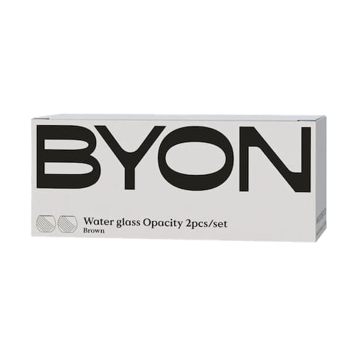 Opacity vannglass 22 cl 2-pk, Brun Byon