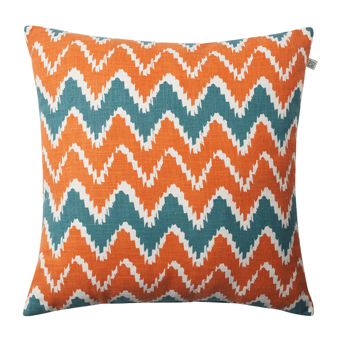 Chhatwal & Jonsson Ikat Bangalore utendørs pute 50 x 50 cm Apricot orange-heaven blue