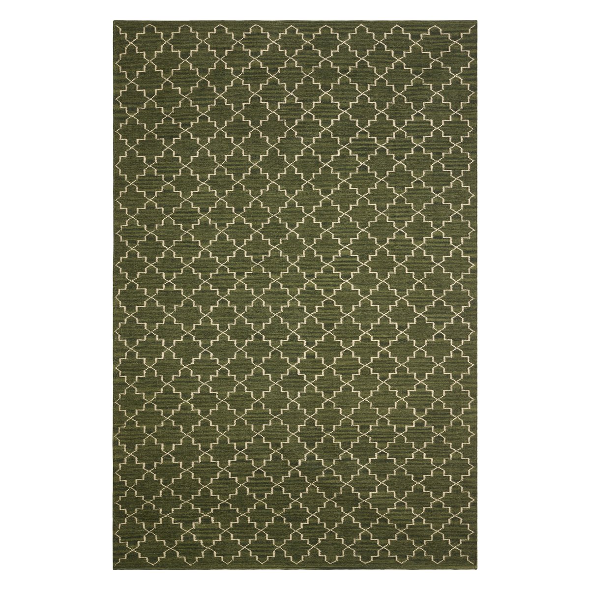 Chhatwal & Jonsson New Geometric gulvteppe 180×272 cm Green melange- off white