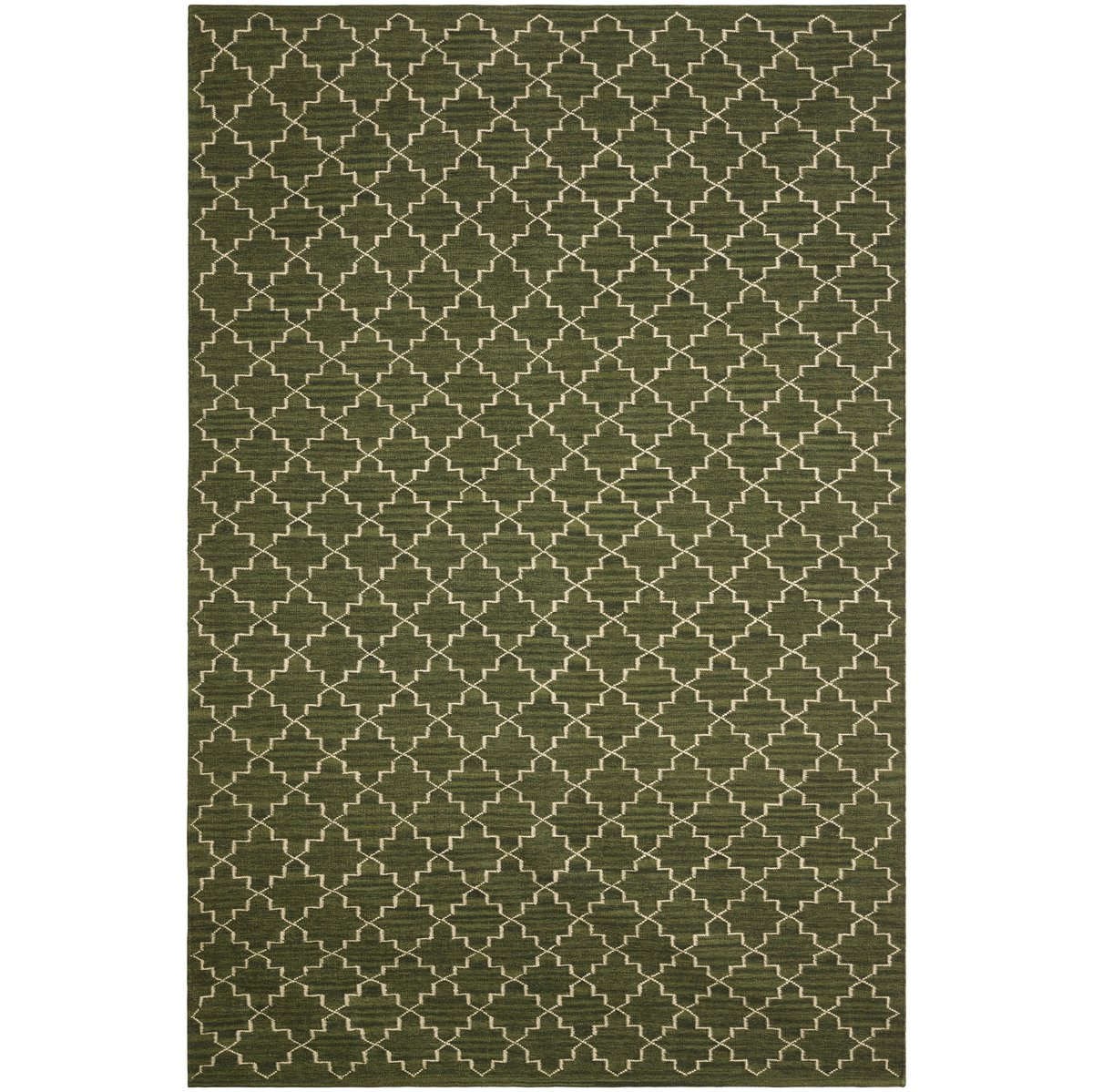 Chhatwal & Jonsson New Geometric gulvteppe 234×323 cm Green melange-off white