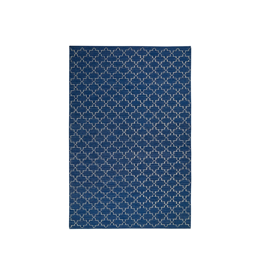 Chhatwal & Jonsson New Geometric teppe Indigo melange/off-white 180 x 272 cm