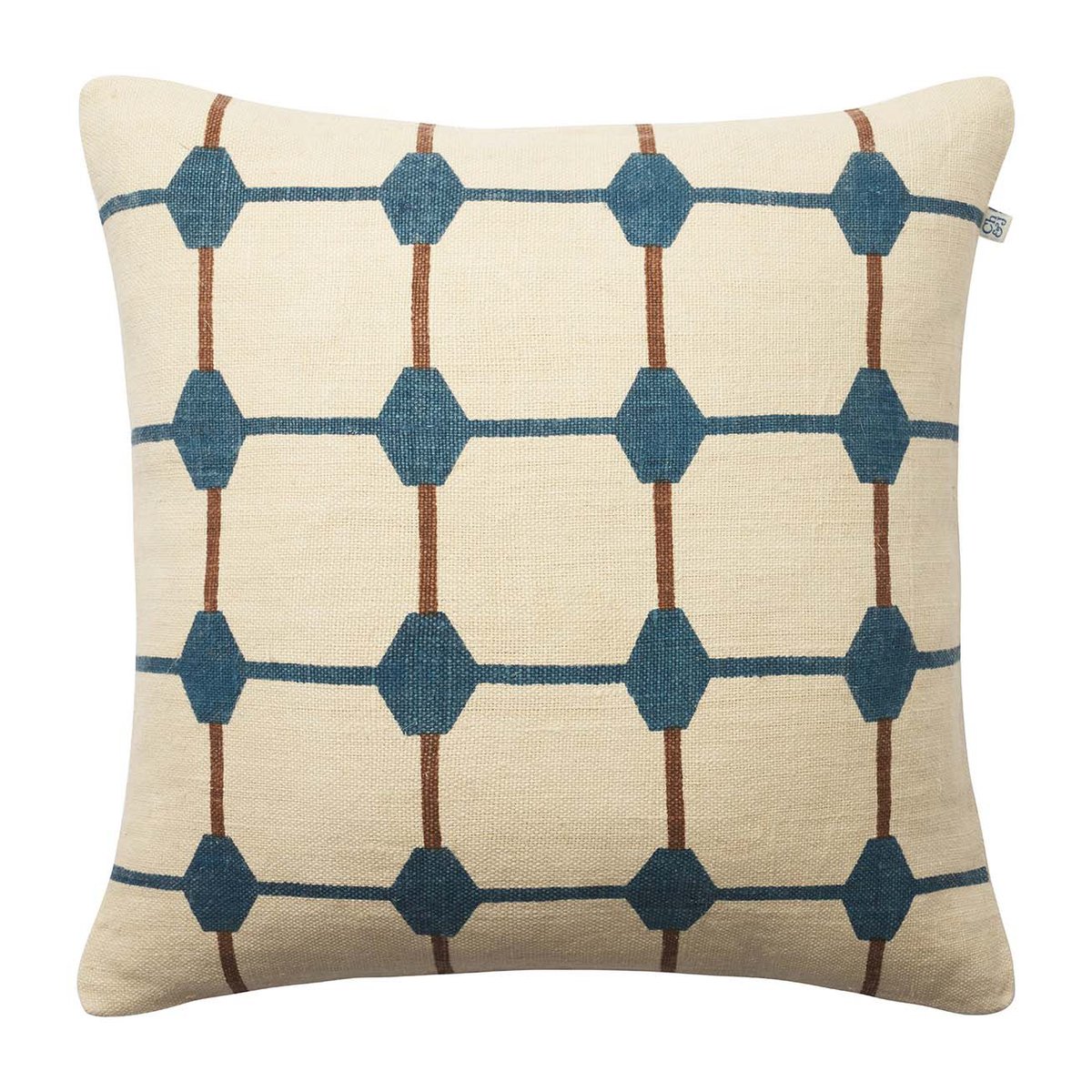 Chhatwal & Jonsson Rakhi putetrekk 50 x 50 cm Palace blue-taupe