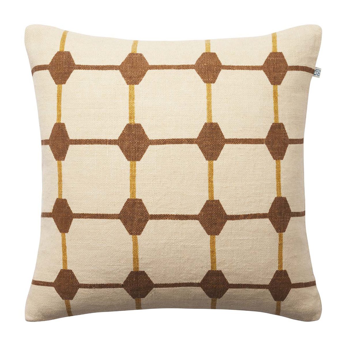 Chhatwal & Jonsson Rakhi putetrekk 50 x 50 cm Taupe-spicy yellow