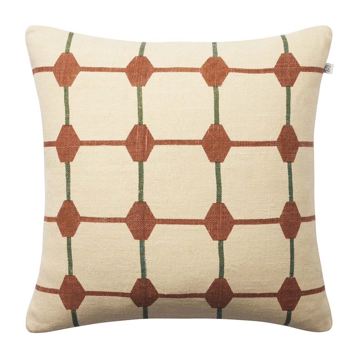 Chhatwal & Jonsson Rakhi putetrekk 50 x 50 cm Terracotta-cactus green