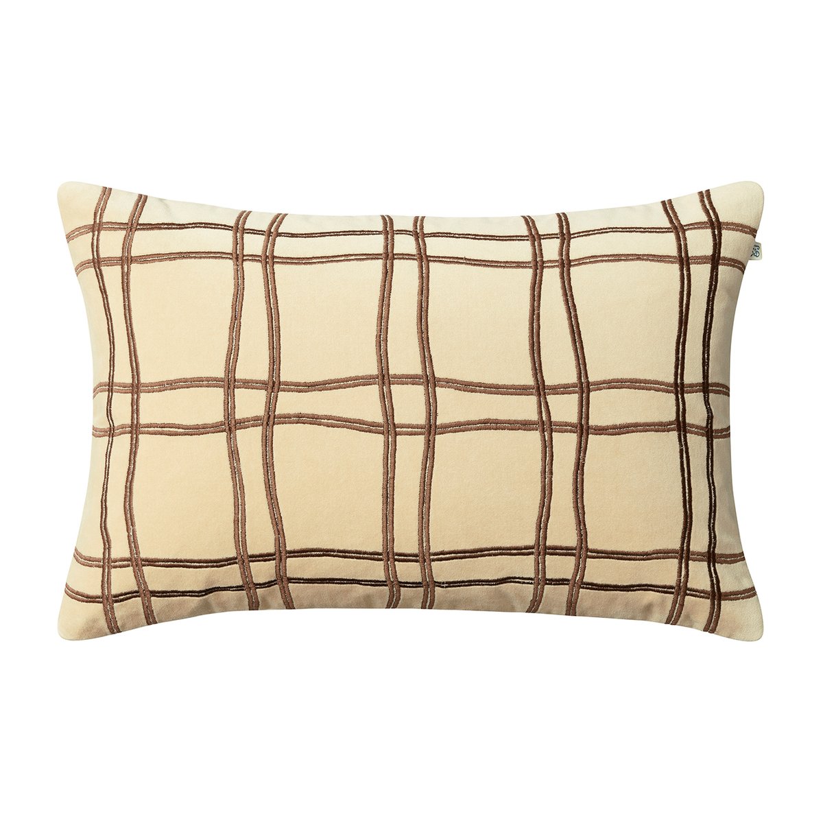 Chhatwal & Jonsson Tattersall putevar 40 x 60 cm Beige-cognac