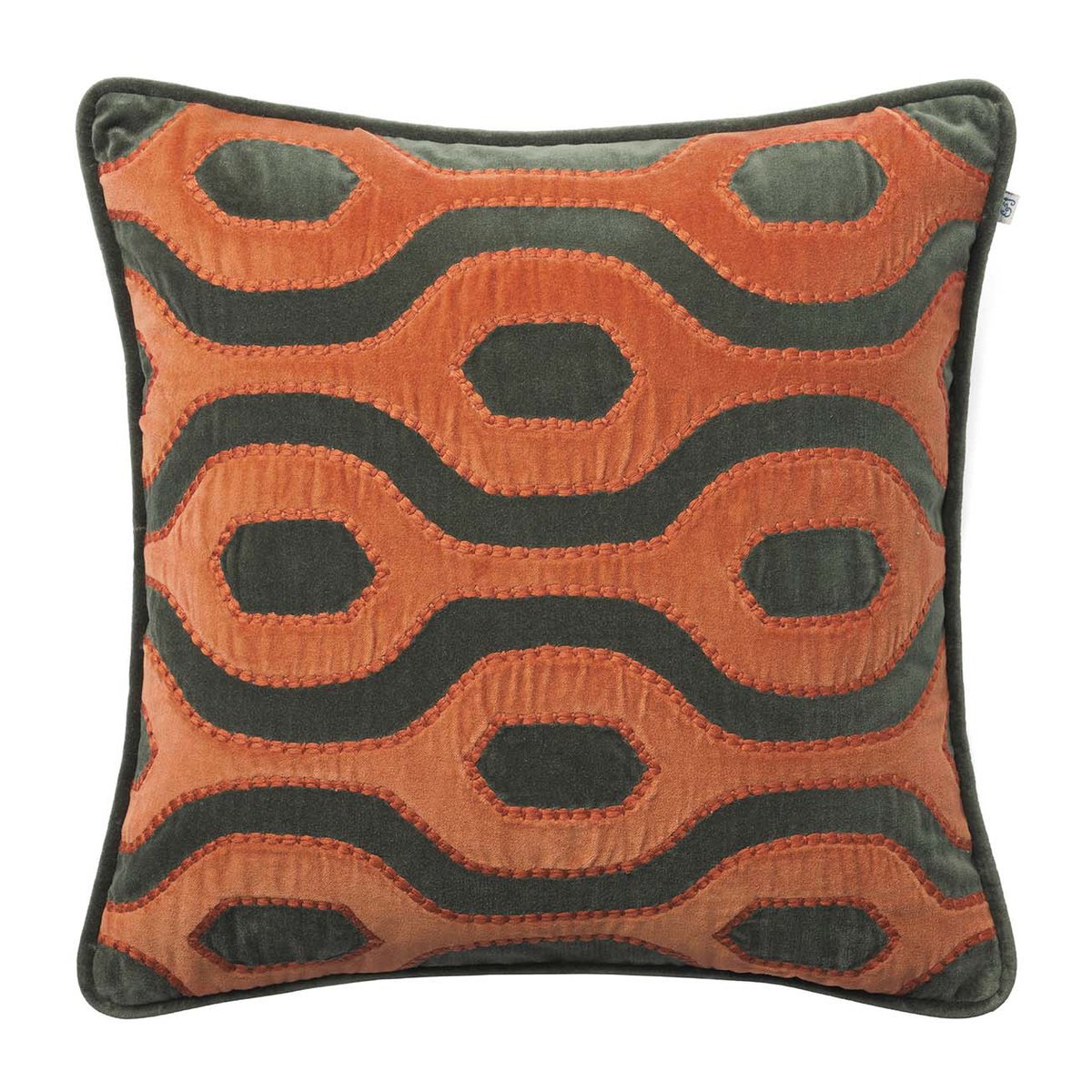 Chhatwal & Jonsson Varanasi putetrekk 50 x 50 cm Forest green-terracotta