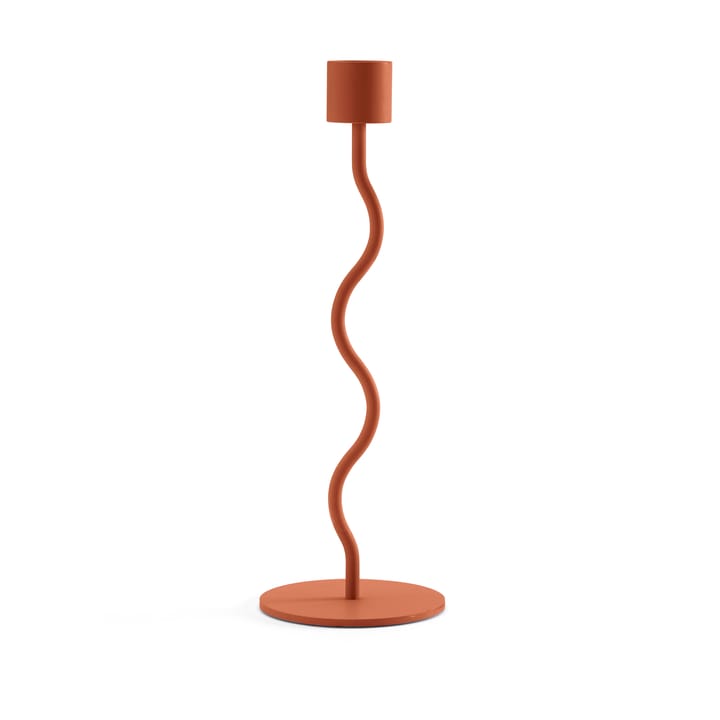 Curved lysestake 23 cm - Brick red - Cooee Design