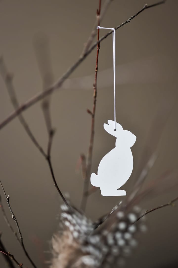 Easter Deco hare påskepynt 4-pakning, White Cooee Design