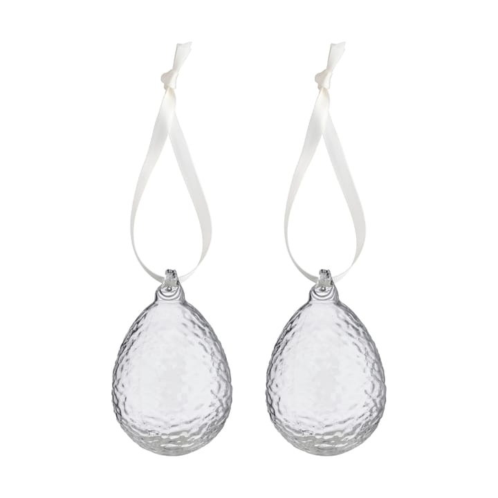 Gry påskeanheng Egg 2-pk - Clear - Cooee Design