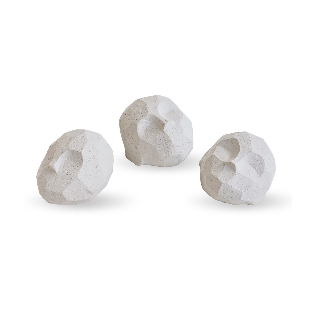 Cooee Design Pebble heads sculpture 3-pakning Limestone