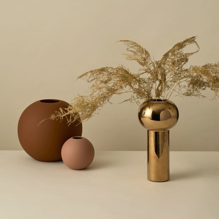 Pillar vase 24 cm, Gold Cooee Design