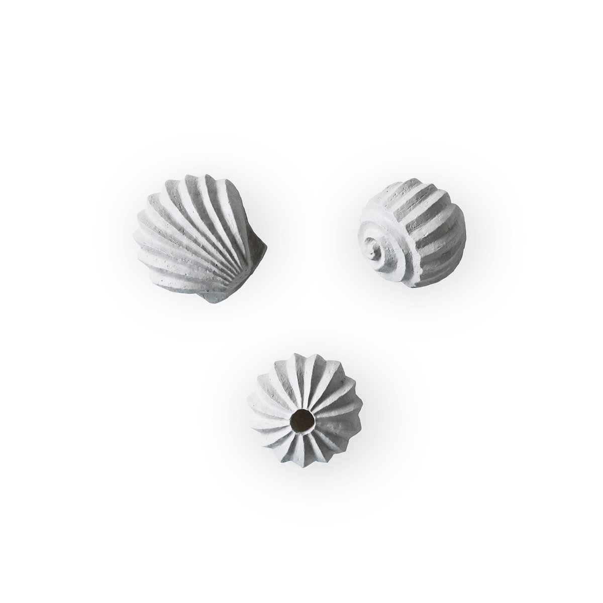 Cooee Design The Genesis Shells skulptur 3-pakning Limestone